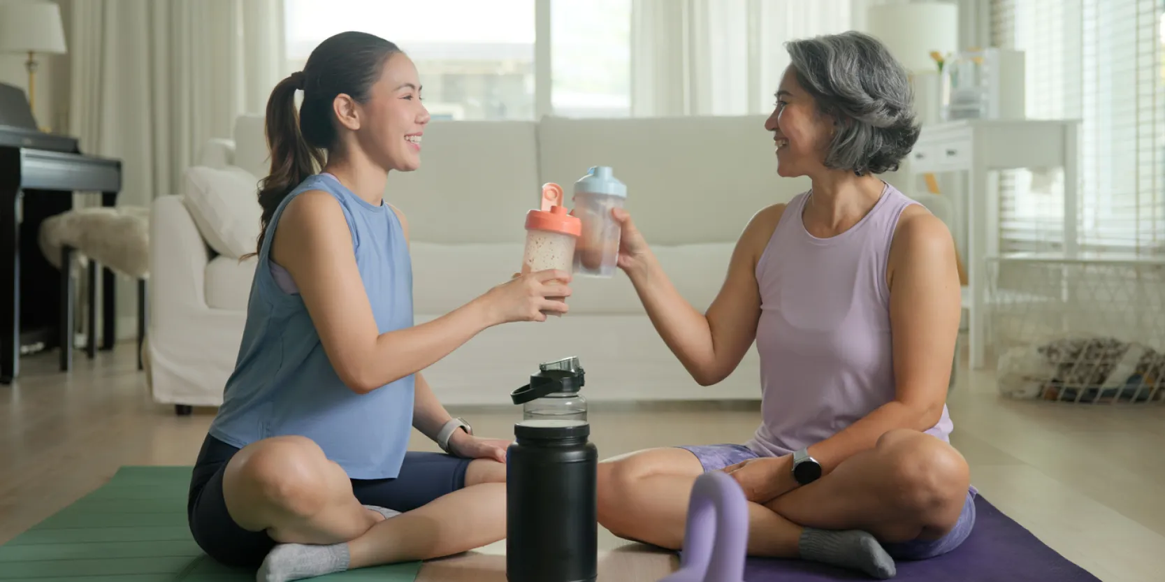 7 Common Life Insurance Myths - Women sitting on yoga mats