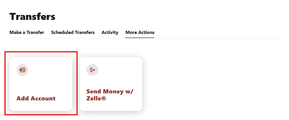 Transfer Add External Account