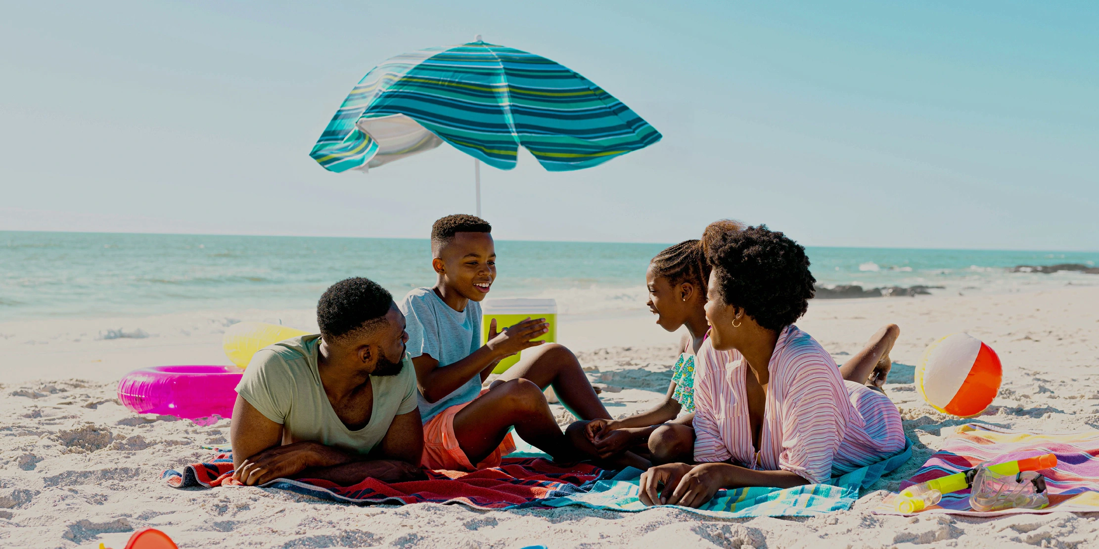 Family on the beach
